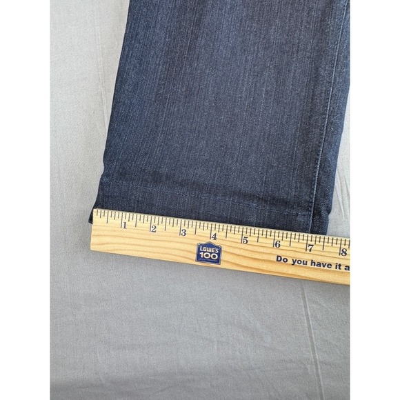 Gloria Vanderbilt Capri Pants Womens 10 Blue Jordyn Embroidered Pockets Mid Rise - Picture 9 of 16